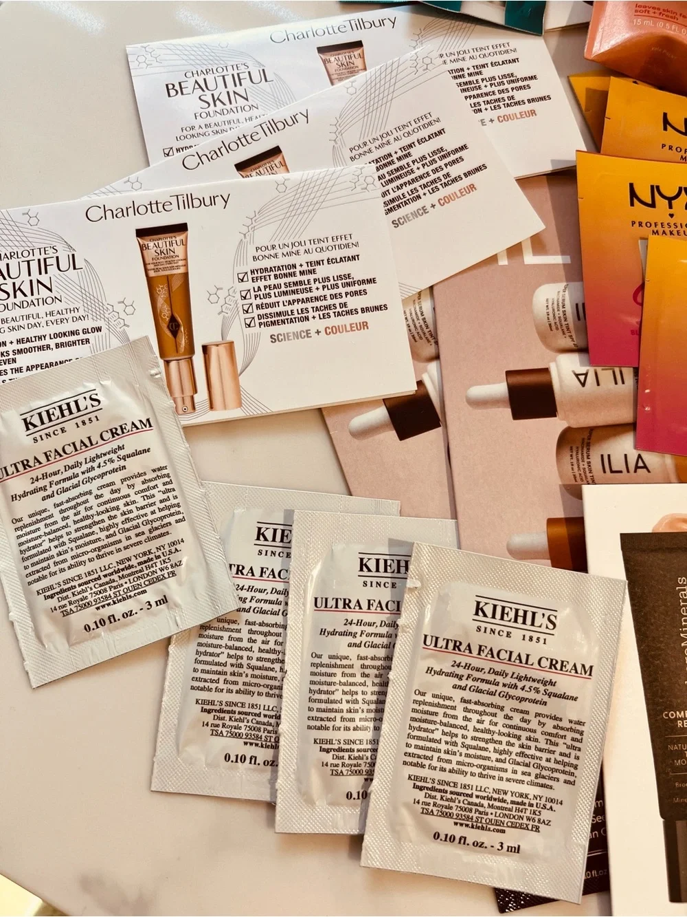 65 Piece Lancome Clinique Tarte makeup / skincare set